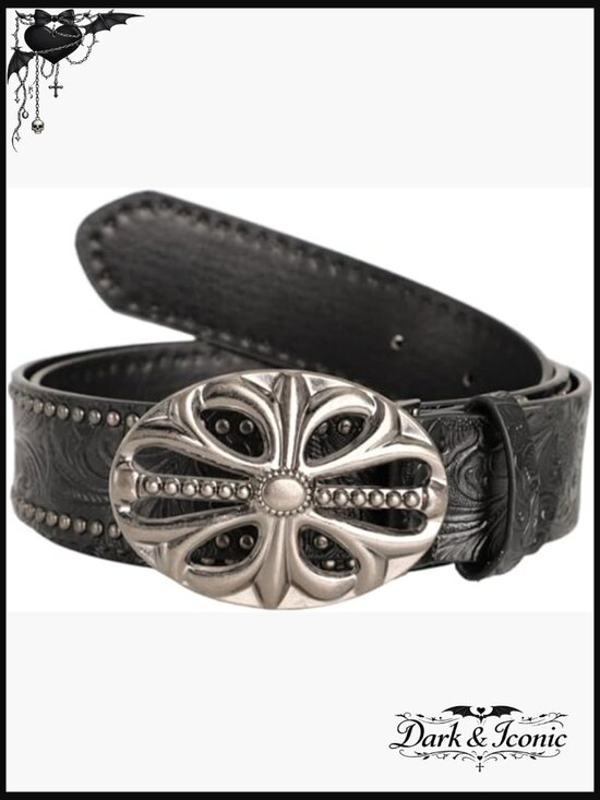 Y2k Studded Belt for Women Men Punk Gothic Grunge Alt Western Cowboy main image 7